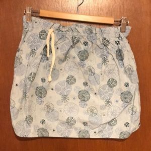 Threadless sand dollar mini skirt with pockets
